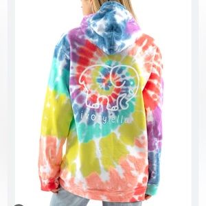 Ivory Ella Rainbow Tie Dye Hoodie Size Small
